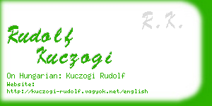 rudolf kuczogi business card